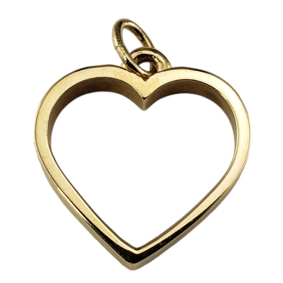 James Avery 14 Karat Yellow Gold Open Heart Pendant #18512 - Picture 1 of 8